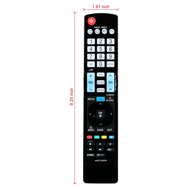 Vinabty New AKB73756524 Replace Remote Fit for LG Smart TV 39LN5700 42LN5700 47LN5700 55LN5700 60LN5700 32LN570B 32LN5750 39LN5750 42LN5750 50LN5700 47LN5750 50LN5750 55LN5750 60LN5750 47LN5790 55LN5790 - Image 4